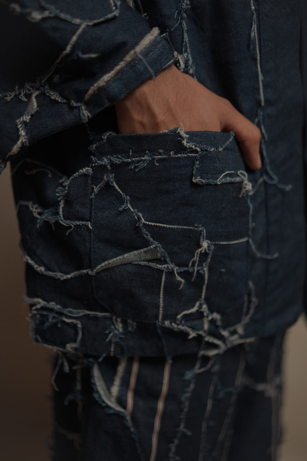 Denim Upcycled Patchwork Jacket - Reversible