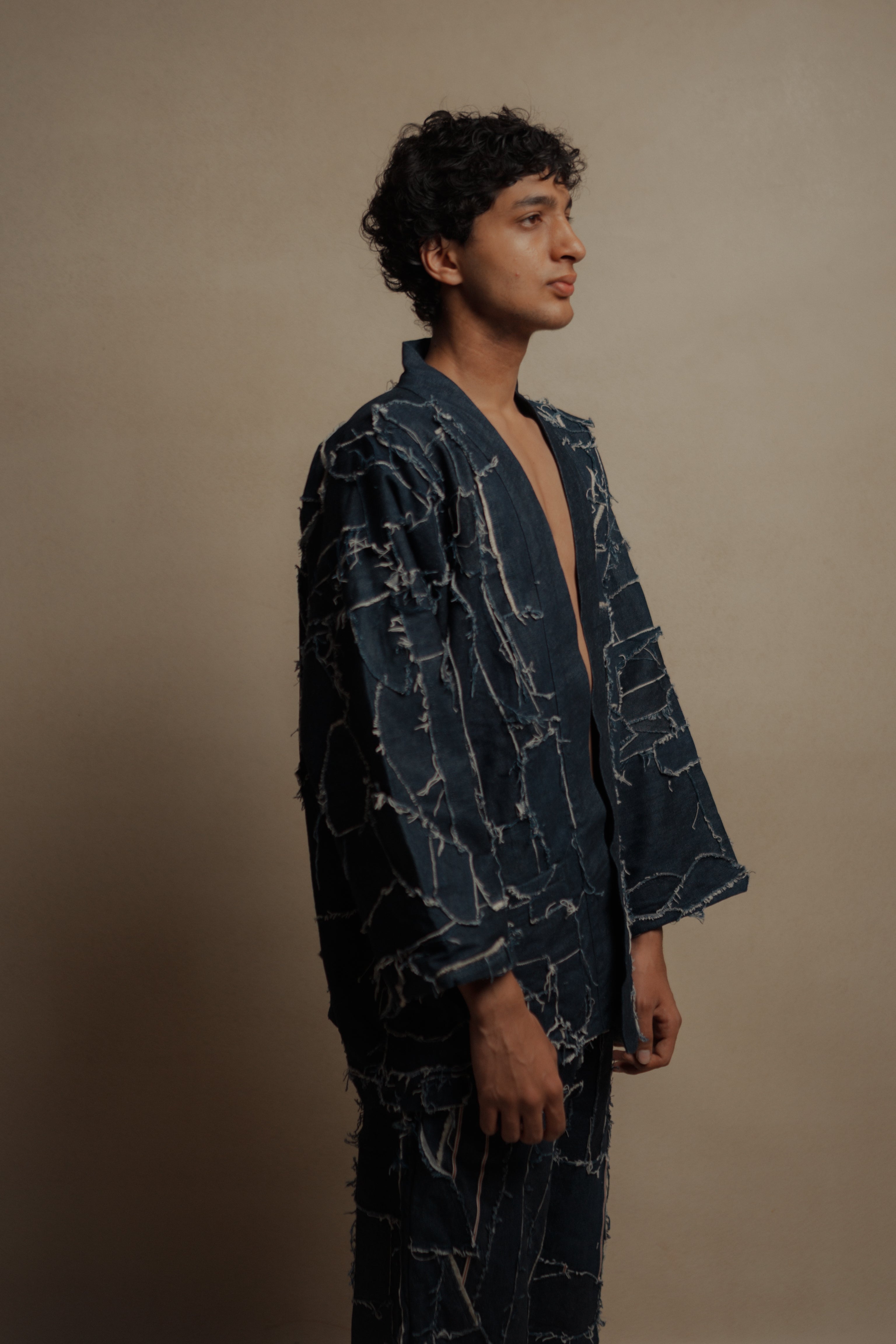 Denim Upcycled Patchwork Jacket - Reversible