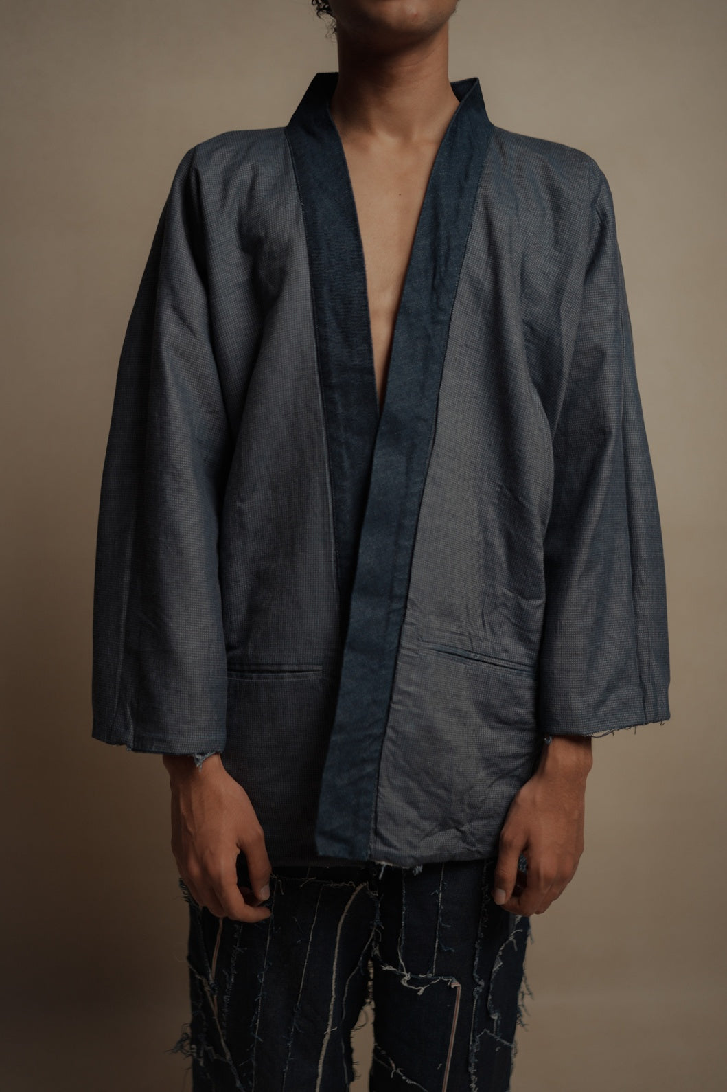 Denim Upcycled Patchwork Jacket - Reversible
