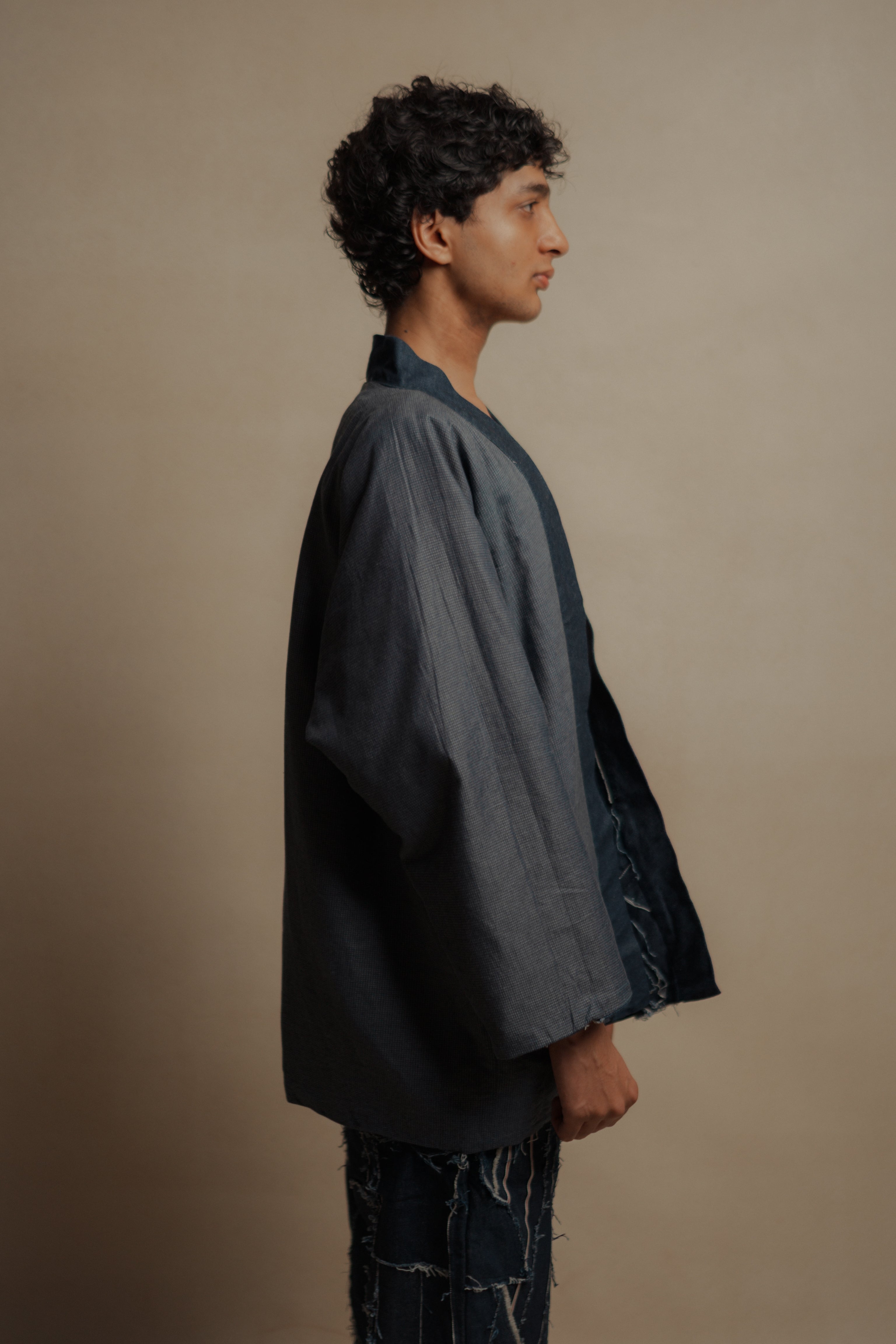 Denim Upcycled Patchwork Jacket - Reversible