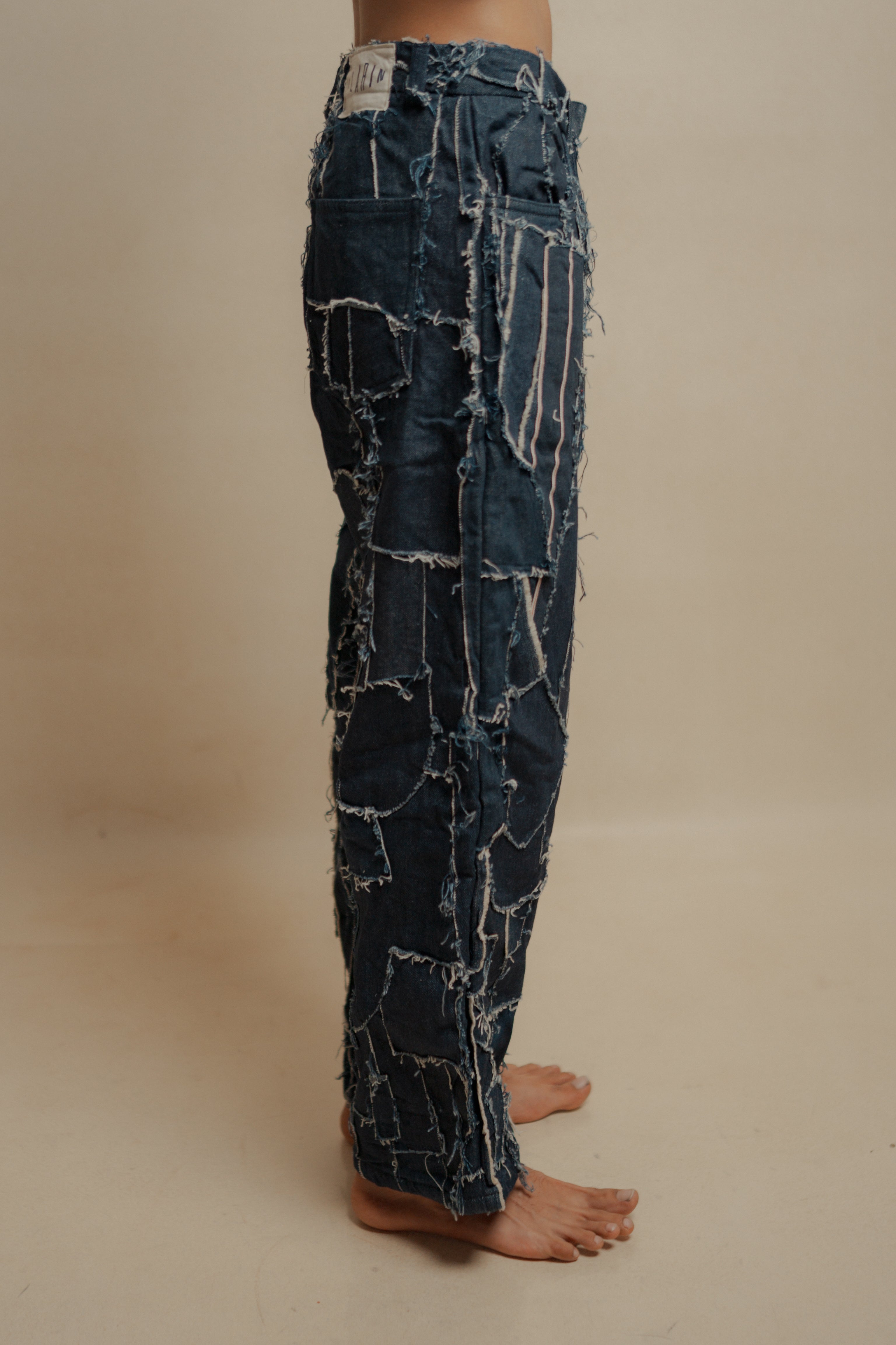Upcycled Denim Patchwork Pant