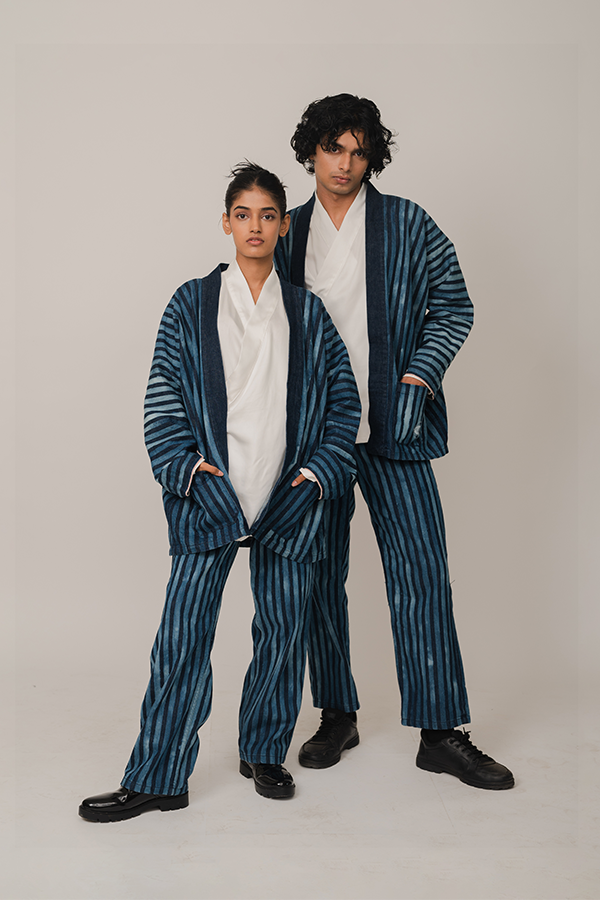 Kimono Hand Bleached Co-ord - Pants