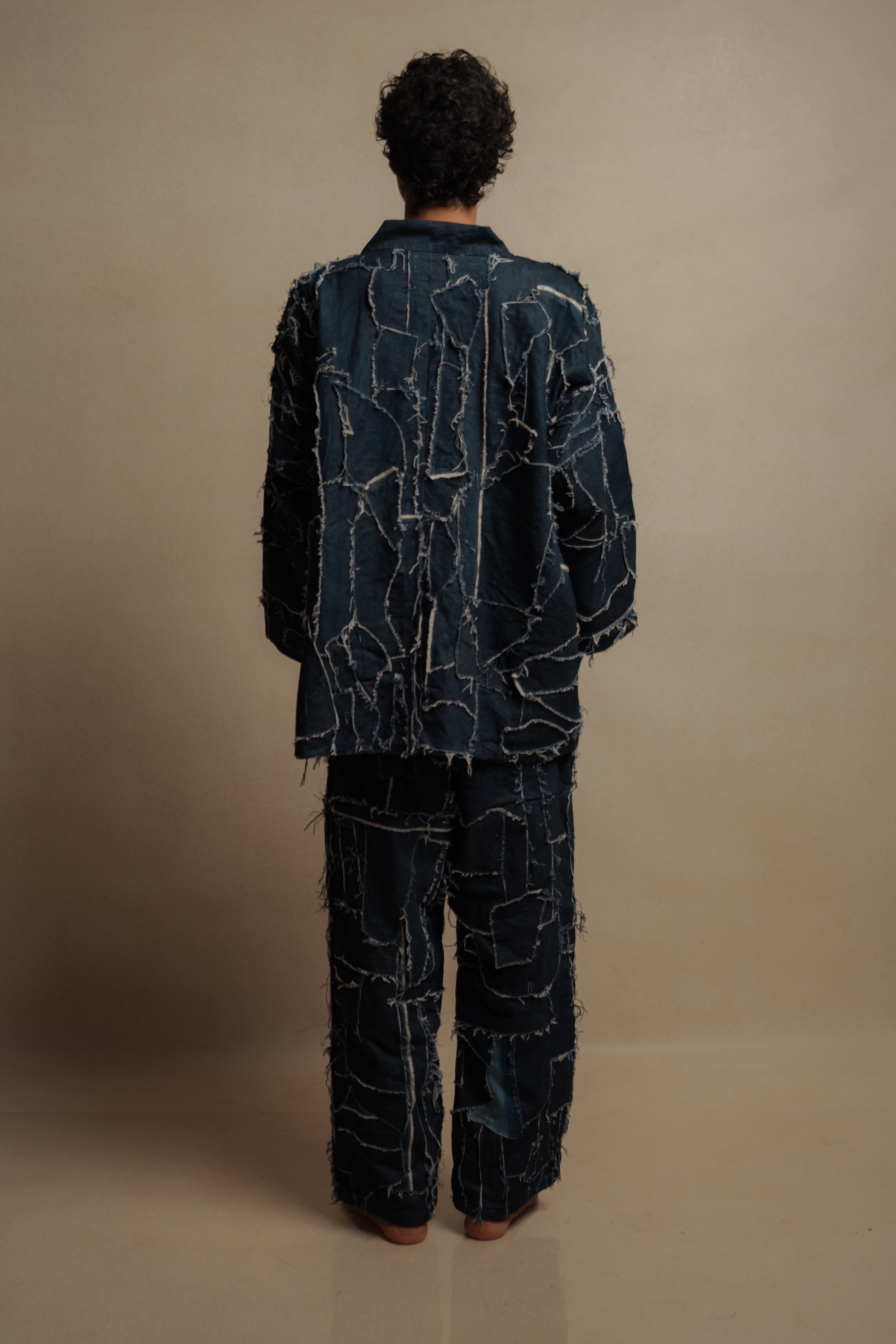 Denim Upcycled Patchwork Jacket - Reversible