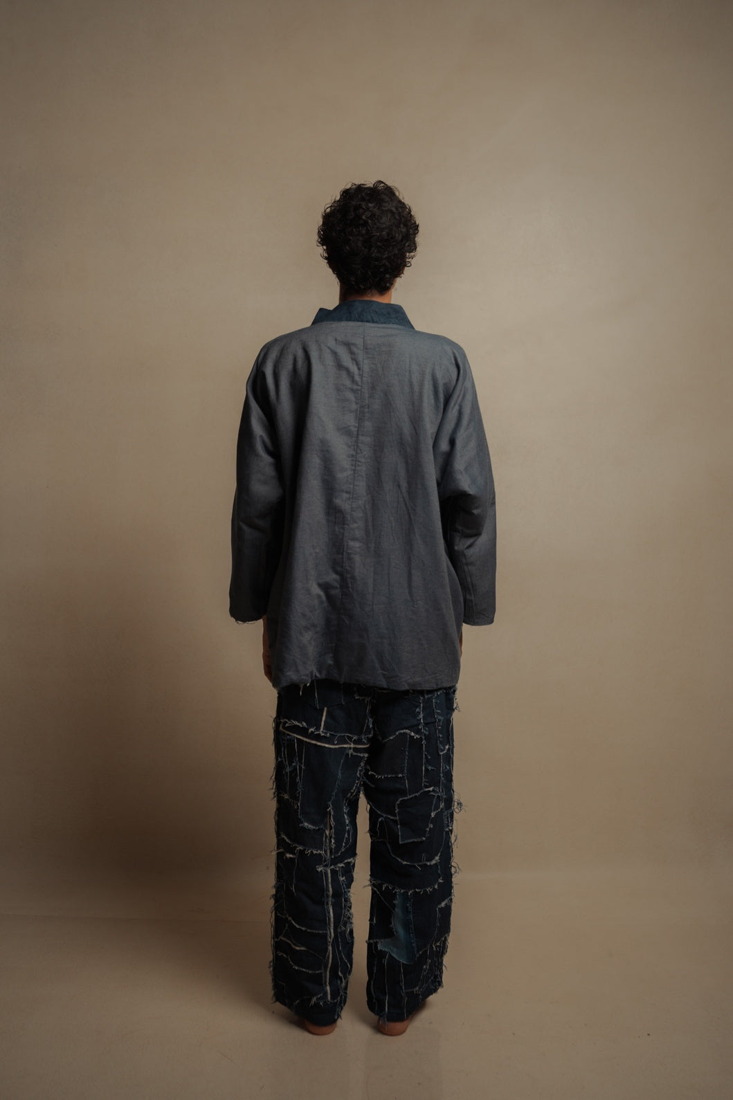Denim Upcycled Patchwork Jacket - Reversible