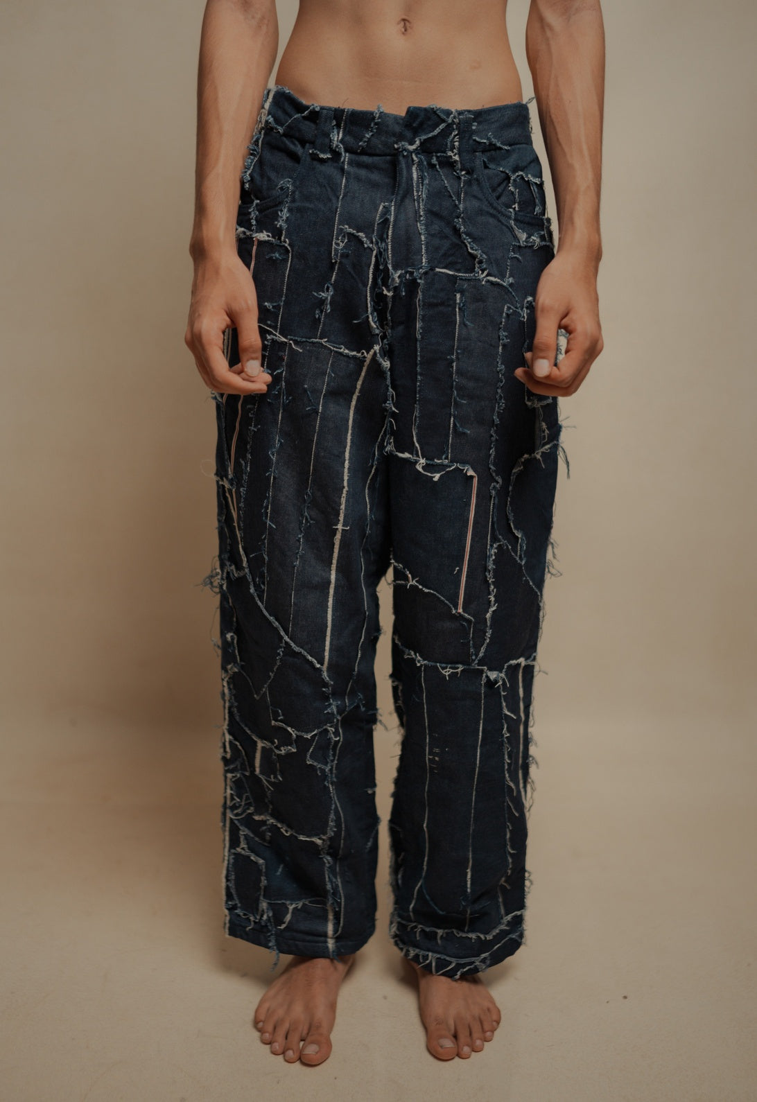 Upcycled Denim Patchwork Pant